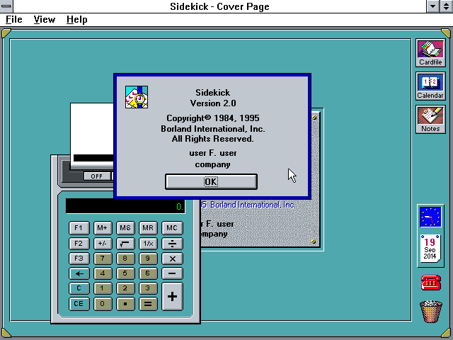 Sidekick for Win 2.0 - About